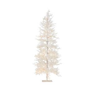 CANVAS Winter Wonderland Flocked Tree Christmas Decorations 300 LED Lights 6-ft